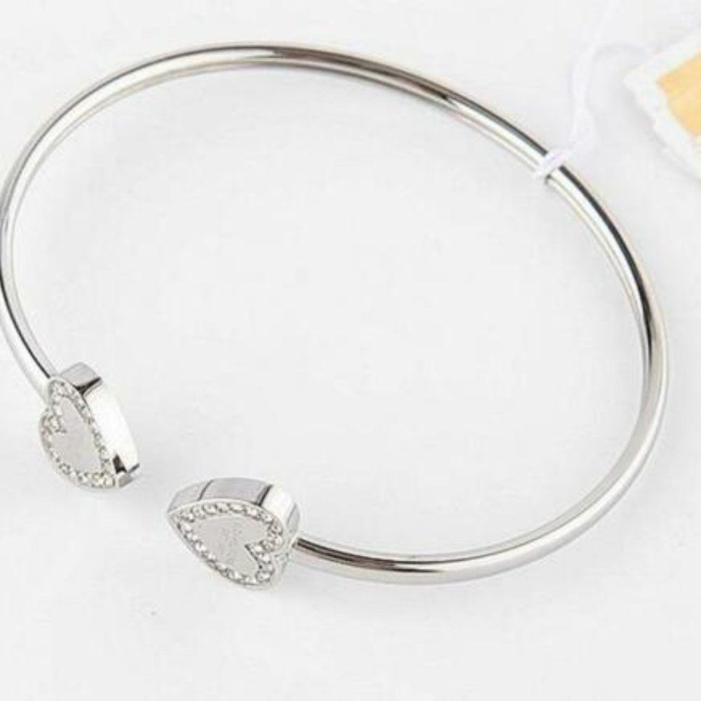 Michael Kors Silver Spring Sparkle Heart Cuff - Picture 7 of 7